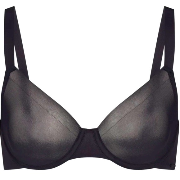 SKIMS GRAY GUN METAL Sheer Bra NWT - Picture 6 of 16